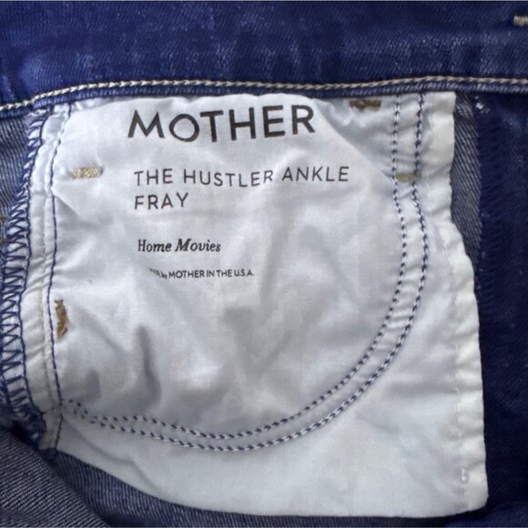 Mother The Hustler Ankle Fray Jeans Size 25 Home Movies Medium Wash Denim - Picture 5 of 5
